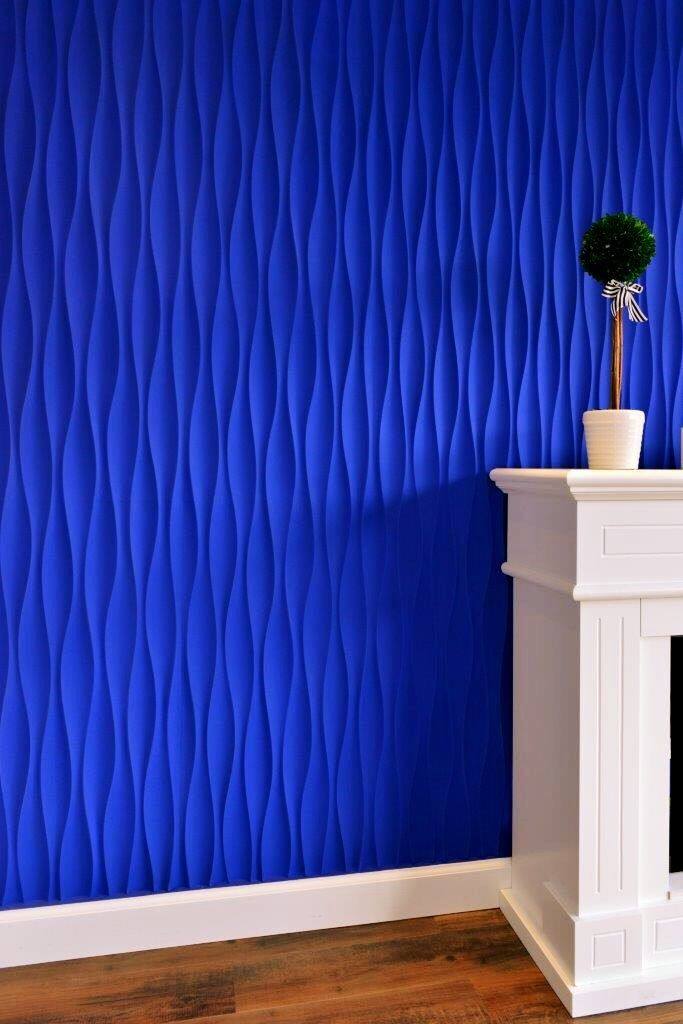 اجرای سنگ مصنوعی طرح موج توسط فروشگاه کارن دکور رشت