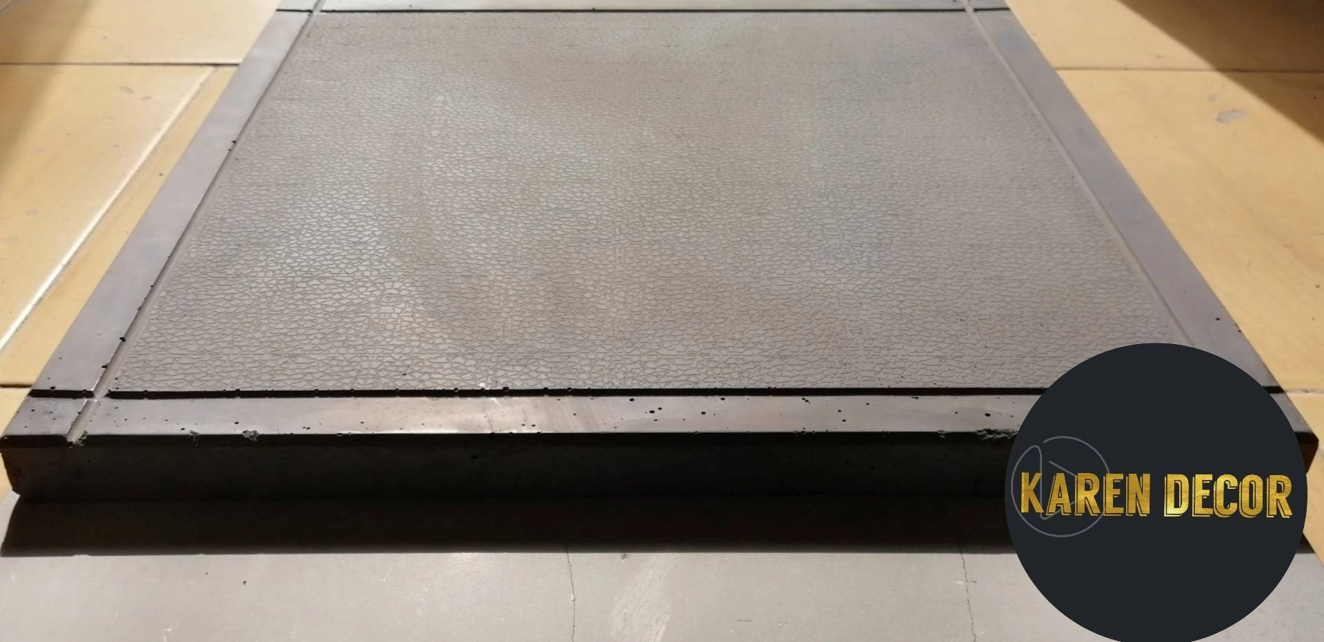 موزائیک پلیمری طرح چرمی دورقاب 50*50