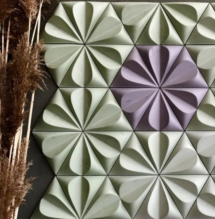 سنگ مصنوعی طرح گل مثلثی