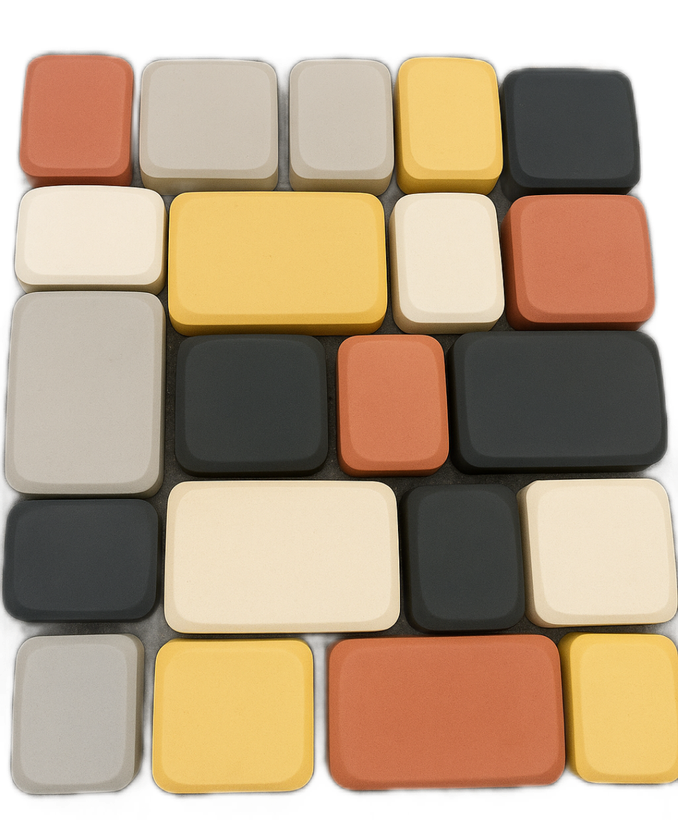 بتن اکسپوز کف طرح بلوک رنگی (ColorBlock)